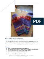 Fair Isle Wool Mittens