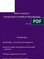 Micro Lecture 1 Introduction To Medical Microbiology: Ma. Jennifer R. Tiburcio