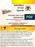 Subsidiary ICT For Uganda: Databases