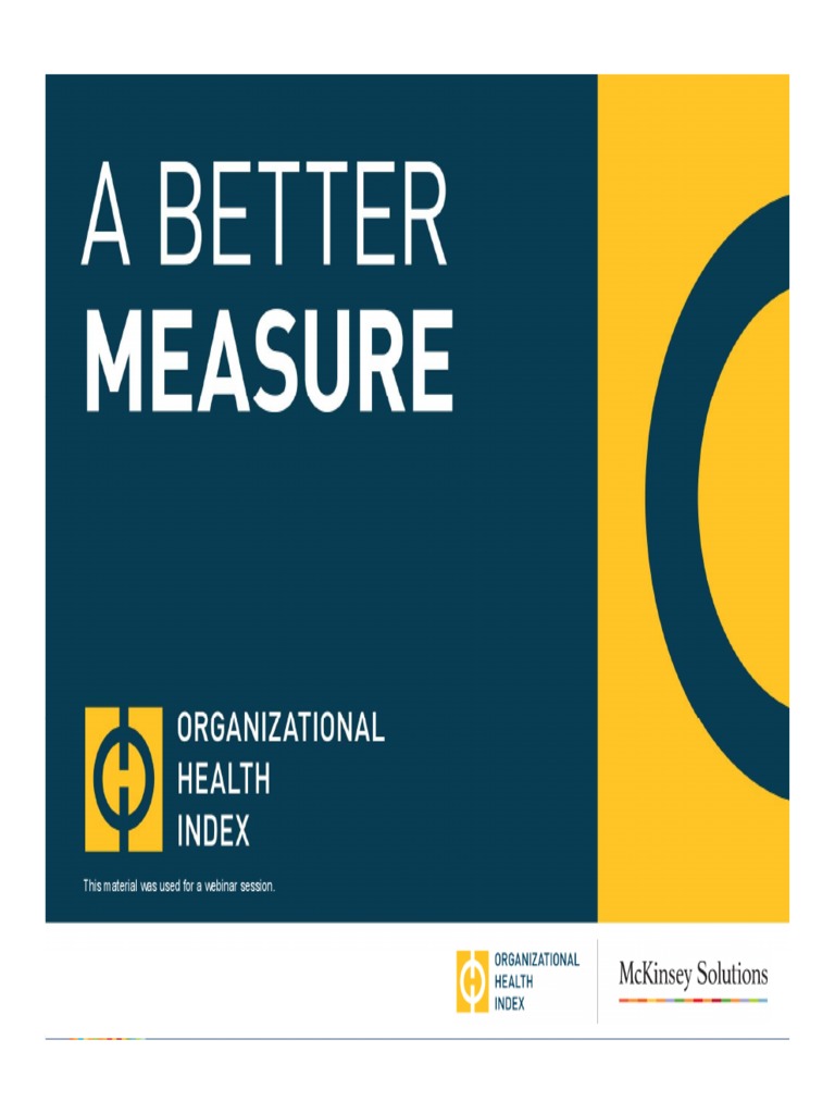 OHI A Better Measure McKinsey Solutions PDF | PDF | Mc Kinsey & Company ...