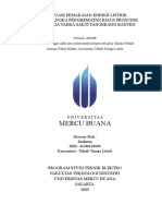 Evaluasi Pemakaian Energi Listrik Dalam Rangka Penghematan Biaya Produksi Di Pt. Naga Tarra Sakti Tangerang Banten