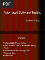 Automated Software Testing