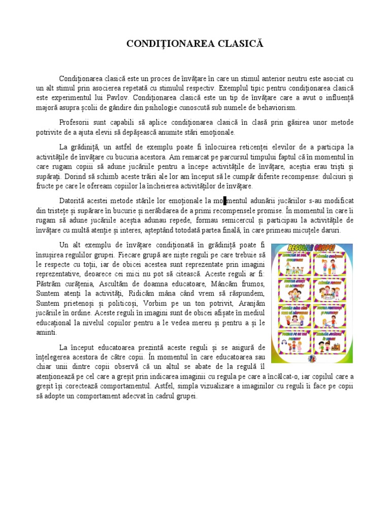 Conditionarea Clasică | PDF