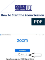 How To Start The Zoom Session (New)