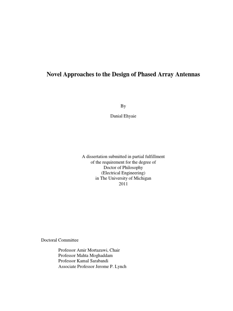 Novel Approaches To The Design of Phased Array Antennas | PDF | Radar ...