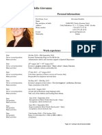 Curriculum Vitae: Nardella Giovanna: Personal Informations