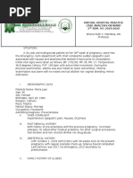 Virtual Hospital Practice Case Analysis-Ob Ward 2 SEM. SY: 2019-2020