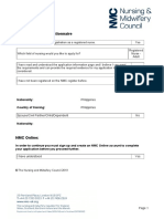 Overseas Route Questionnaire: Philippines Philippines Spouse/Civil Partner/Child/Dependent No