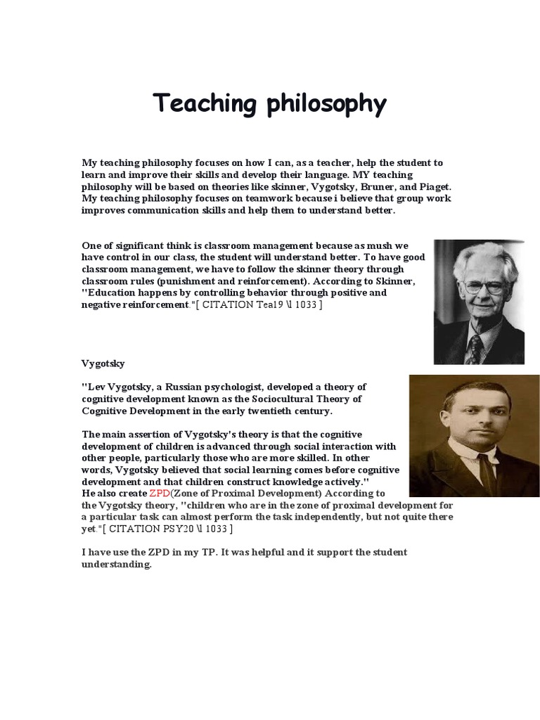 Teaching Philosophy Citation Tea19 L 1033