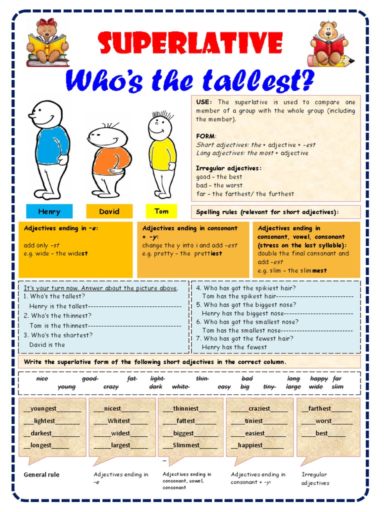 COMPARATIVES AND SUPERLATIVES - 03 Respuesta | PDF | Consonant | Adjective