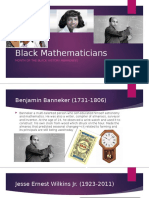 Black Mathematicians: Month of The Black History Awareness