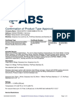 Confirmation of Product Type Approval