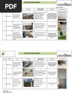 HSE Observation Report: S. No Location Issues Photograph Action Required / Recommendations Rectification Close Out Photo