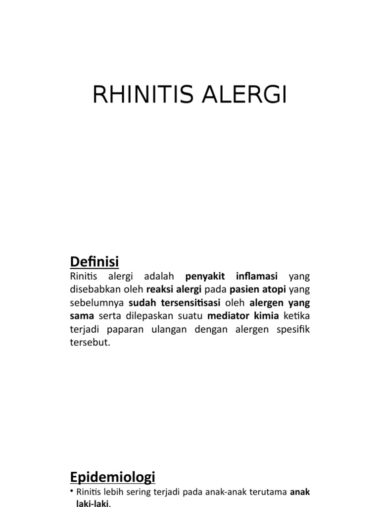 Tutorial RHINITIS ALERGI | PDF