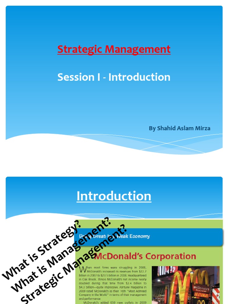 13 - Intro To STRG MGMT | PDF | Strategic Management | Strategic Planning