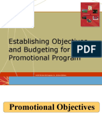 Establishing Objectives and Budgeting For The Promotional Program