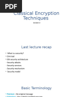 Classical Encryption Techniques: Lecture-2