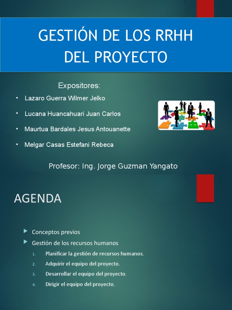 Gestión de Recursos Humanos en Proyectos | PDF | Gestión de recursos ...
