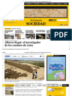 L - Alberto Regal - El Investigador de Los Caminos de Lima - Lima - Sociedad - El Comercio Peru
