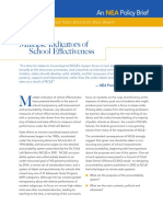 Multiple Indicators of School Effectiveness: An Policy Brief