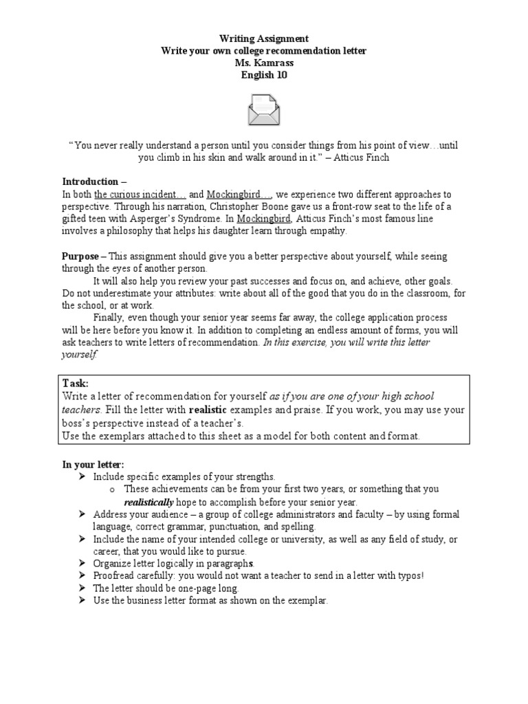 Recommendation Letter From Teacher Template 20 | PDF | Teaching | Learning