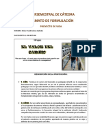 Formato de Formulación - Proyecto de Vida PDF