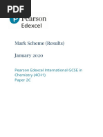 Mark Scheme (Results) January 2020: Pearson Edexcel International GCSE in Chemistry (4CH1) Paper 2C