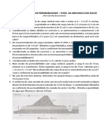 Exercicios Permeabilidade