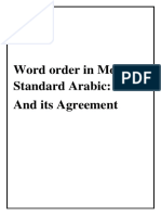 Word Order in Modern Standard Arabic and PDF