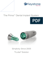 The Prima Dental Implant System: Simplicity Since 2005 Tilobe Solution
