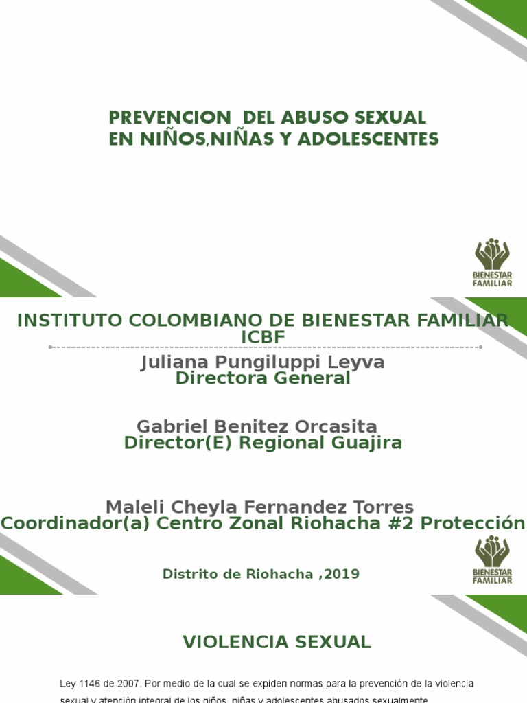 Ruta de atención integral para prevenir y atender casos de abuso sexual ...