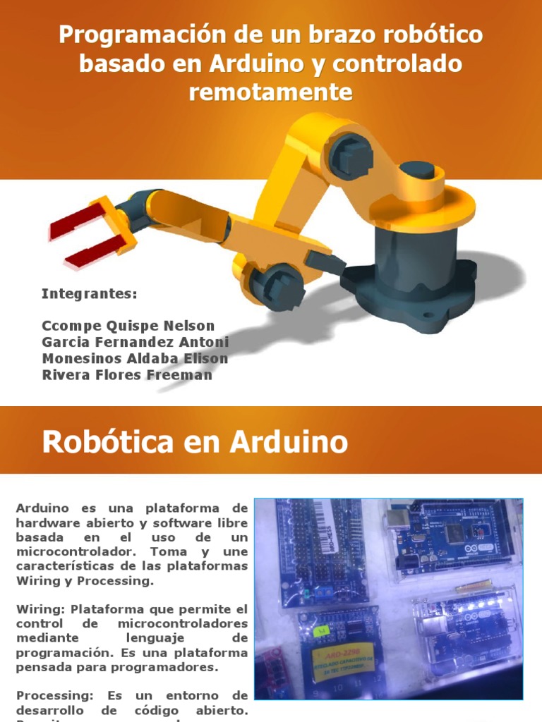 Programación de un brazo robótico basado en Arduino | PDF | Arduino ...