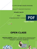 Open Class 1. Comunicación y Conducta
