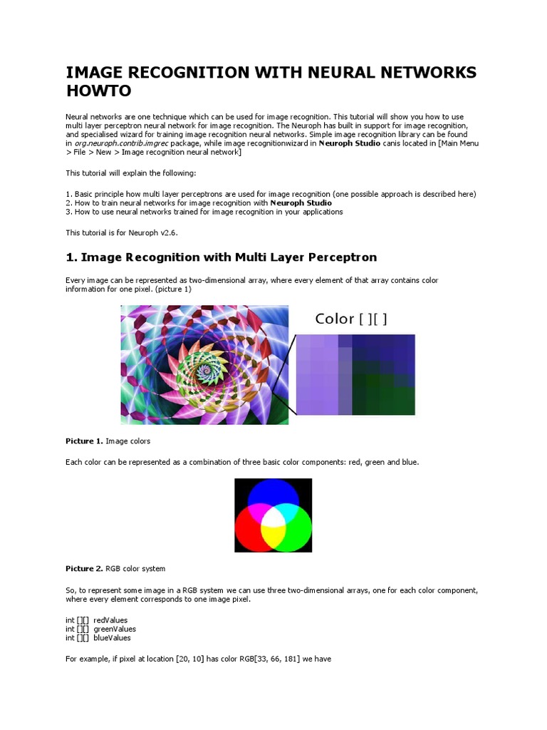 Image Recognition with Neural Networks | PDF | Artificial Neural ...