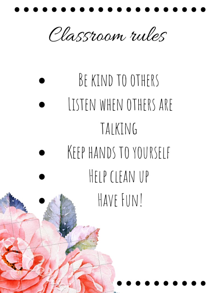 Essential Classroom Rules for Students | PDF