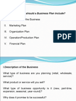 What Information Should A Business Plan Include?