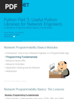 4.python Part 3 Useful Python Libraries For Network Engineers PDF