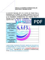 Formulario Inscripción Vii Congreso Internacional Tfyr