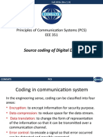 Source Coding of Digital Data: Principles of Communication Systems (PCS) EEE 351