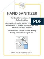 Hand Sanitizer Sign - en PDF