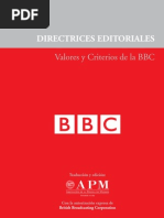 Directrices Editoriales. Valores y Criterios de la BBC (Libro de Estilo)