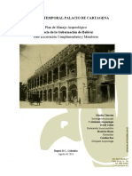 Plan excavación Palacio Gobernación Cartagena