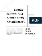 REFLEXIÓN SOBRE EL SISTEMA EDUCATIVO DE MÉXICO