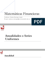 Matemáticas Financieras: Anualidades y sus aplicaciones
