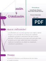 Liofilización y Cristalización