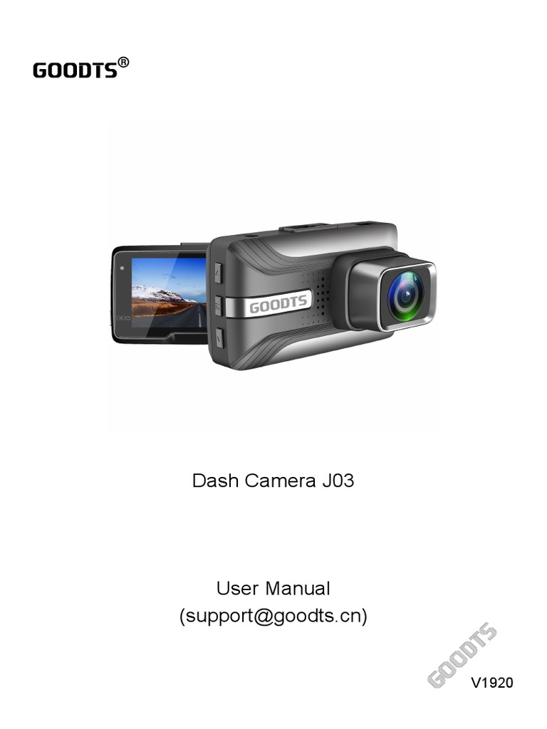 GOODTS Dash CAM J03 Manual - V1920 (Online) PDF, PDF, Exposure  (Photography)