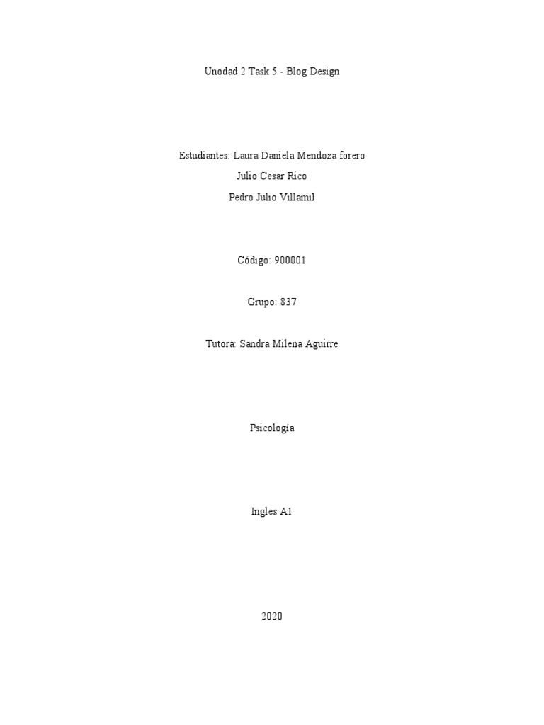 Unodad 2 Task 5 | PDF | Crecimiento personal y profesional