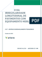 MEDIÇÃO DA IRREGULARIDADE LONGITUDINAL DE PAVIMENTOS COM EQUIPAMENTO MERLIN - PDF Download Grátis