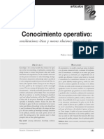 Dialnet ConocimientoOperativoConsideracionesEticasYNuevasR 2041317 PDF