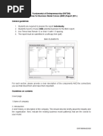 Fundamental of Entrepreneurship (ENT300) Guidelines For Business Model Canvas (BMC) Report (20%) General Guidelines